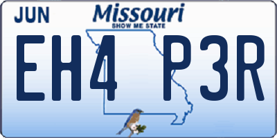 MO license plate EH4P3R