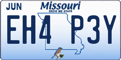 MO license plate EH4P3Y