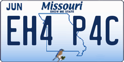 MO license plate EH4P4C