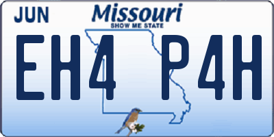 MO license plate EH4P4H