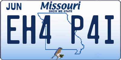 MO license plate EH4P4I