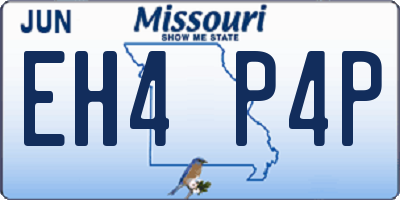 MO license plate EH4P4P