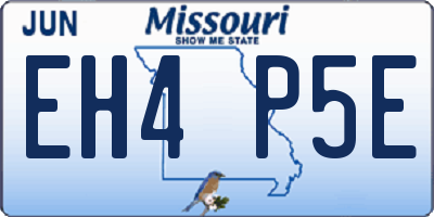 MO license plate EH4P5E
