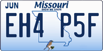 MO license plate EH4P5F