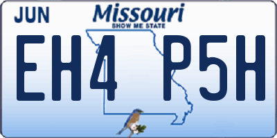 MO license plate EH4P5H