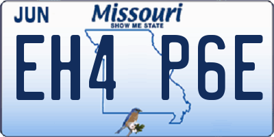 MO license plate EH4P6E