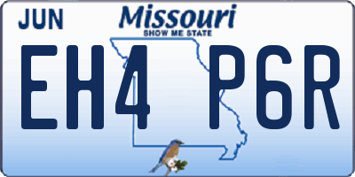 MO license plate EH4P6R