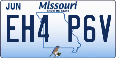 MO license plate EH4P6V