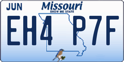 MO license plate EH4P7F