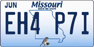 MO license plate EH4P7I