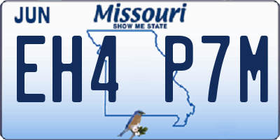 MO license plate EH4P7M