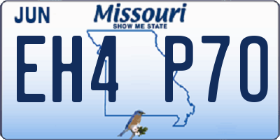 MO license plate EH4P7O