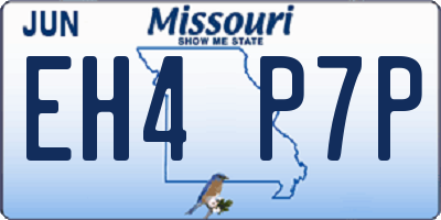 MO license plate EH4P7P