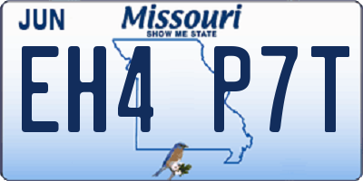 MO license plate EH4P7T