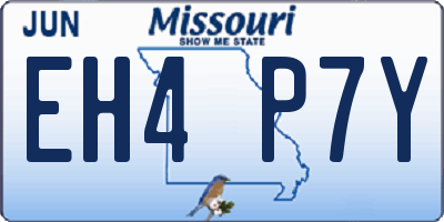 MO license plate EH4P7Y