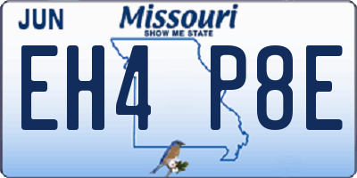 MO license plate EH4P8E