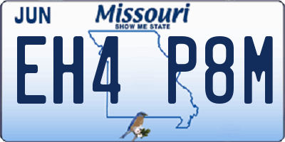 MO license plate EH4P8M