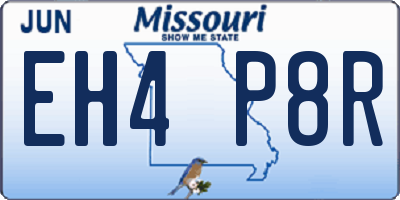 MO license plate EH4P8R
