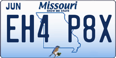 MO license plate EH4P8X