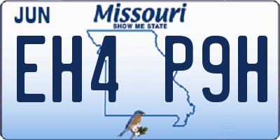 MO license plate EH4P9H