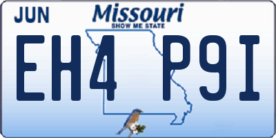 MO license plate EH4P9I