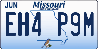 MO license plate EH4P9M