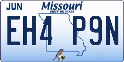 MO license plate EH4P9N