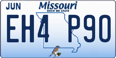 MO license plate EH4P9O