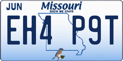 MO license plate EH4P9T