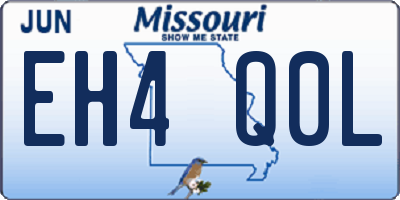MO license plate EH4Q0L