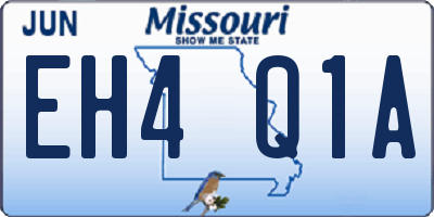 MO license plate EH4Q1A