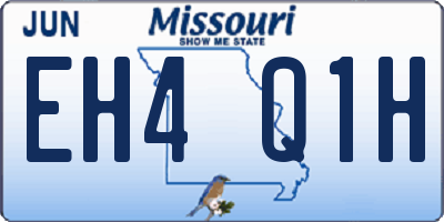MO license plate EH4Q1H