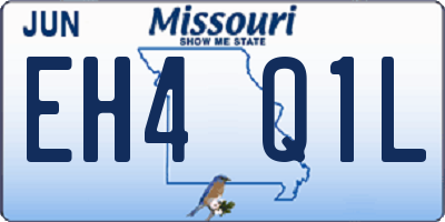 MO license plate EH4Q1L