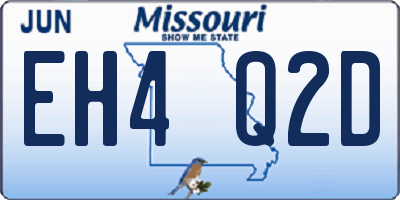 MO license plate EH4Q2D