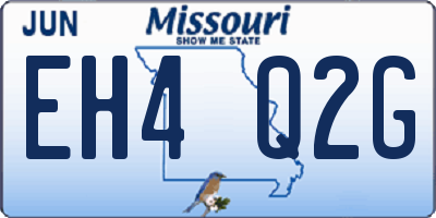 MO license plate EH4Q2G