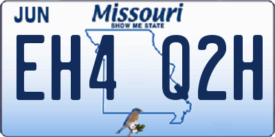 MO license plate EH4Q2H