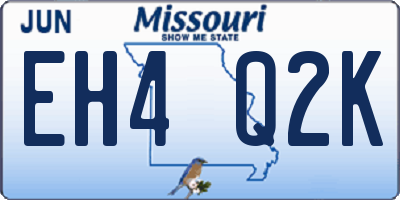MO license plate EH4Q2K