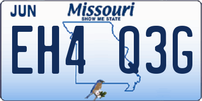 MO license plate EH4Q3G