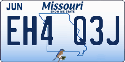 MO license plate EH4Q3J
