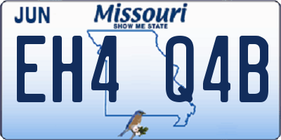 MO license plate EH4Q4B