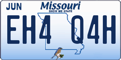 MO license plate EH4Q4H