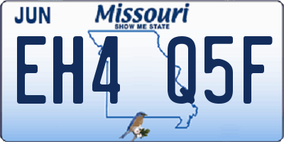 MO license plate EH4Q5F