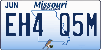 MO license plate EH4Q5M