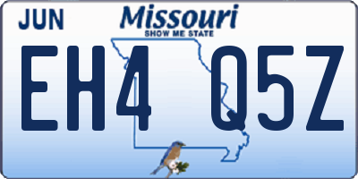 MO license plate EH4Q5Z