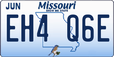 MO license plate EH4Q6E