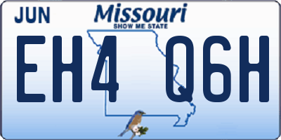 MO license plate EH4Q6H