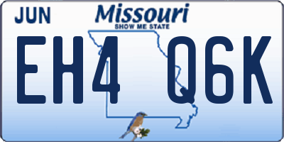 MO license plate EH4Q6K