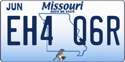 MO license plate EH4Q6R