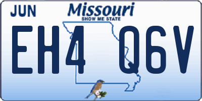 MO license plate EH4Q6V