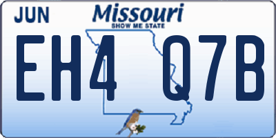 MO license plate EH4Q7B